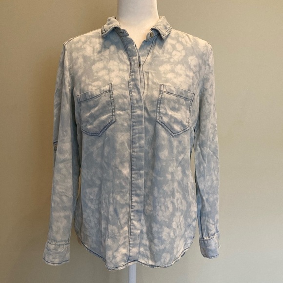 Liverpool Chambray Button Front Shirt - Picture 1 of 11